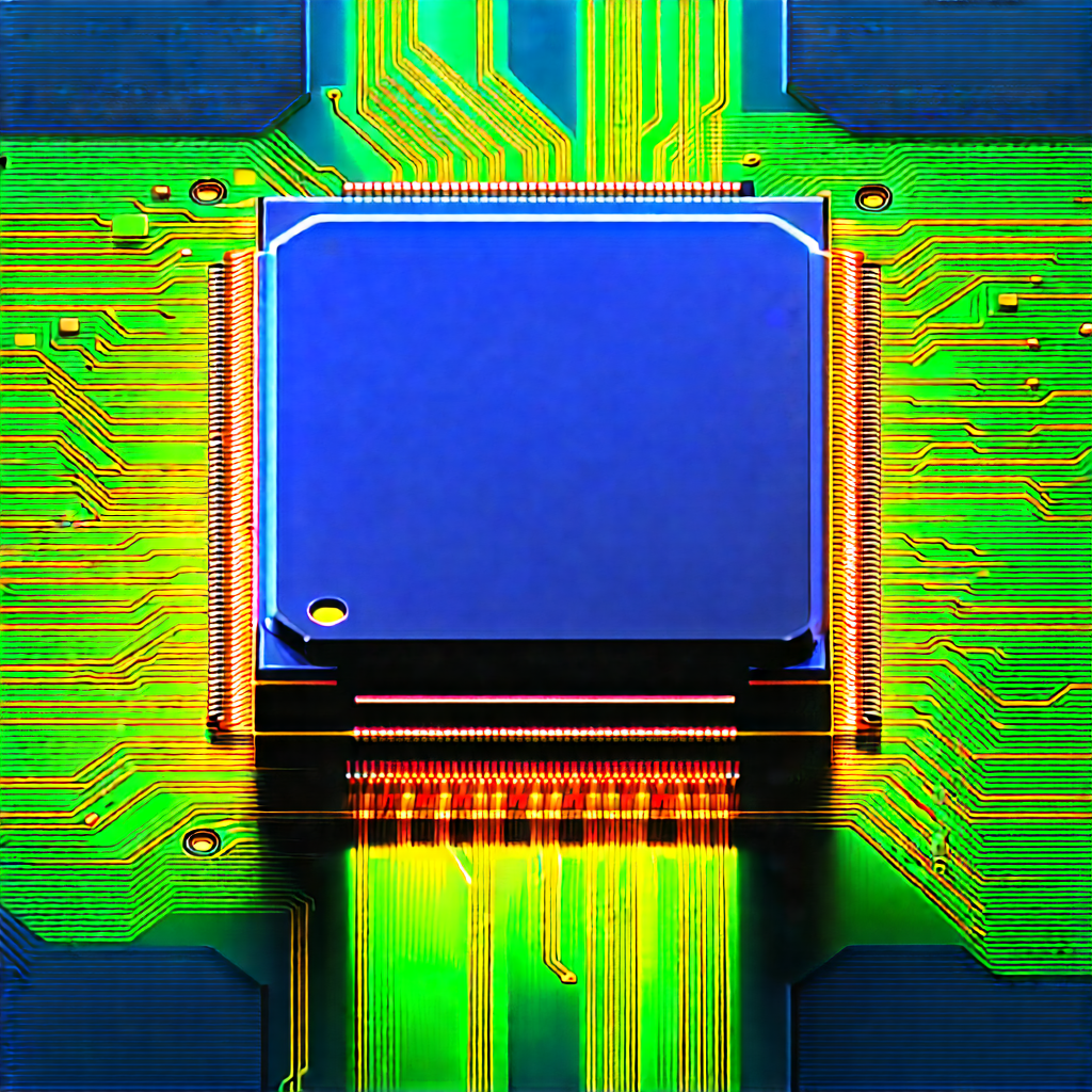 Close-up of microprocessor