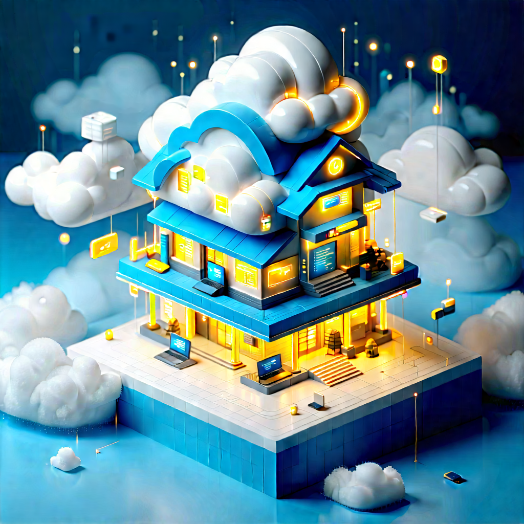 (cloud:1.18) Computing Visualization With Blue White