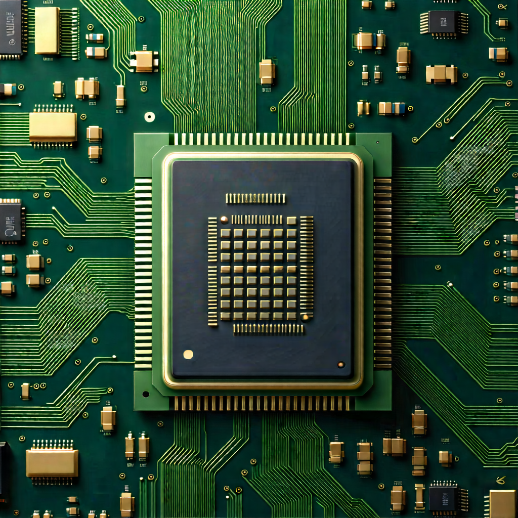 Close-up of microprocessor