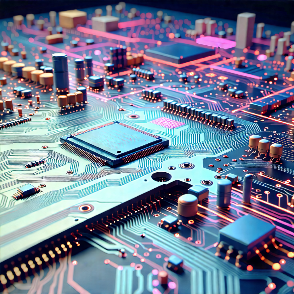 Close-up of electronic circuit