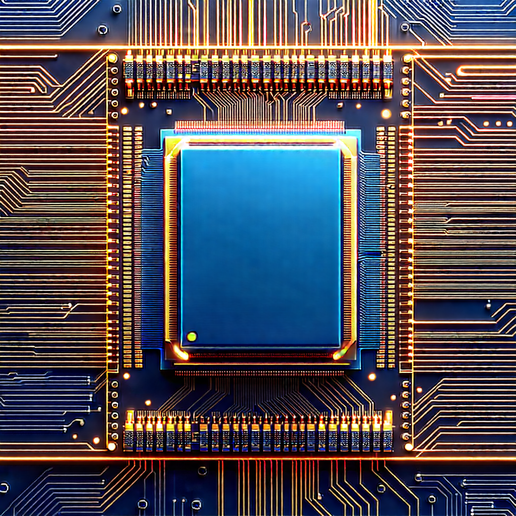 Close-up of microprocessor