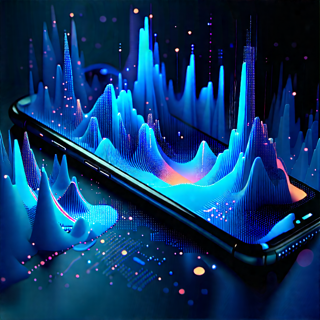 Smartphone With Data Visualization With Cell Phone