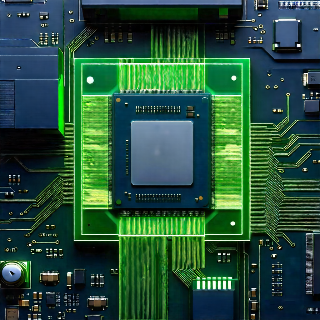 Close-up of microprocessor