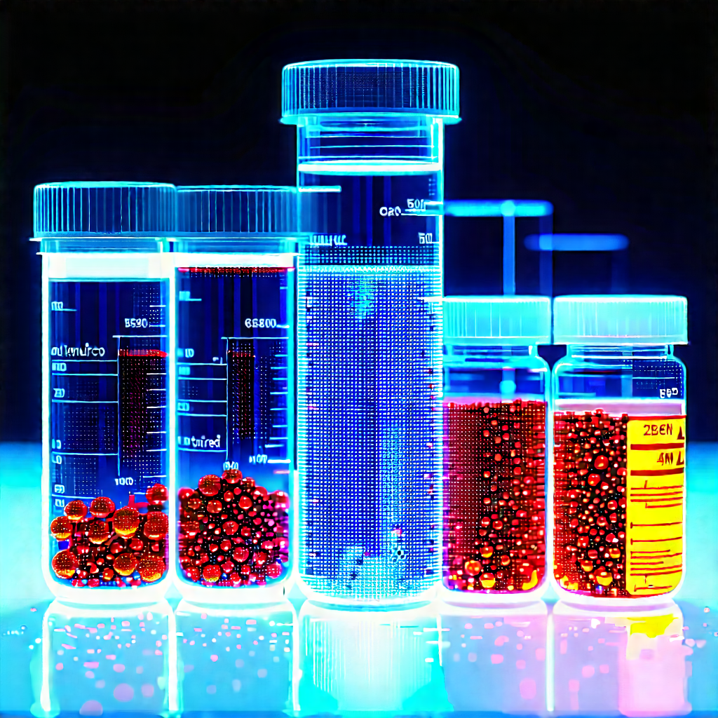 Healthcare Technology In (modern:1.32) Laboratory With Collection Vials