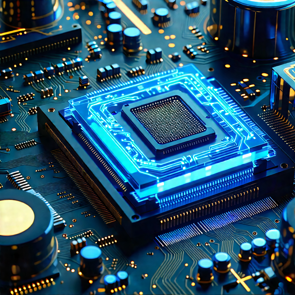Close-up of electronic circuit