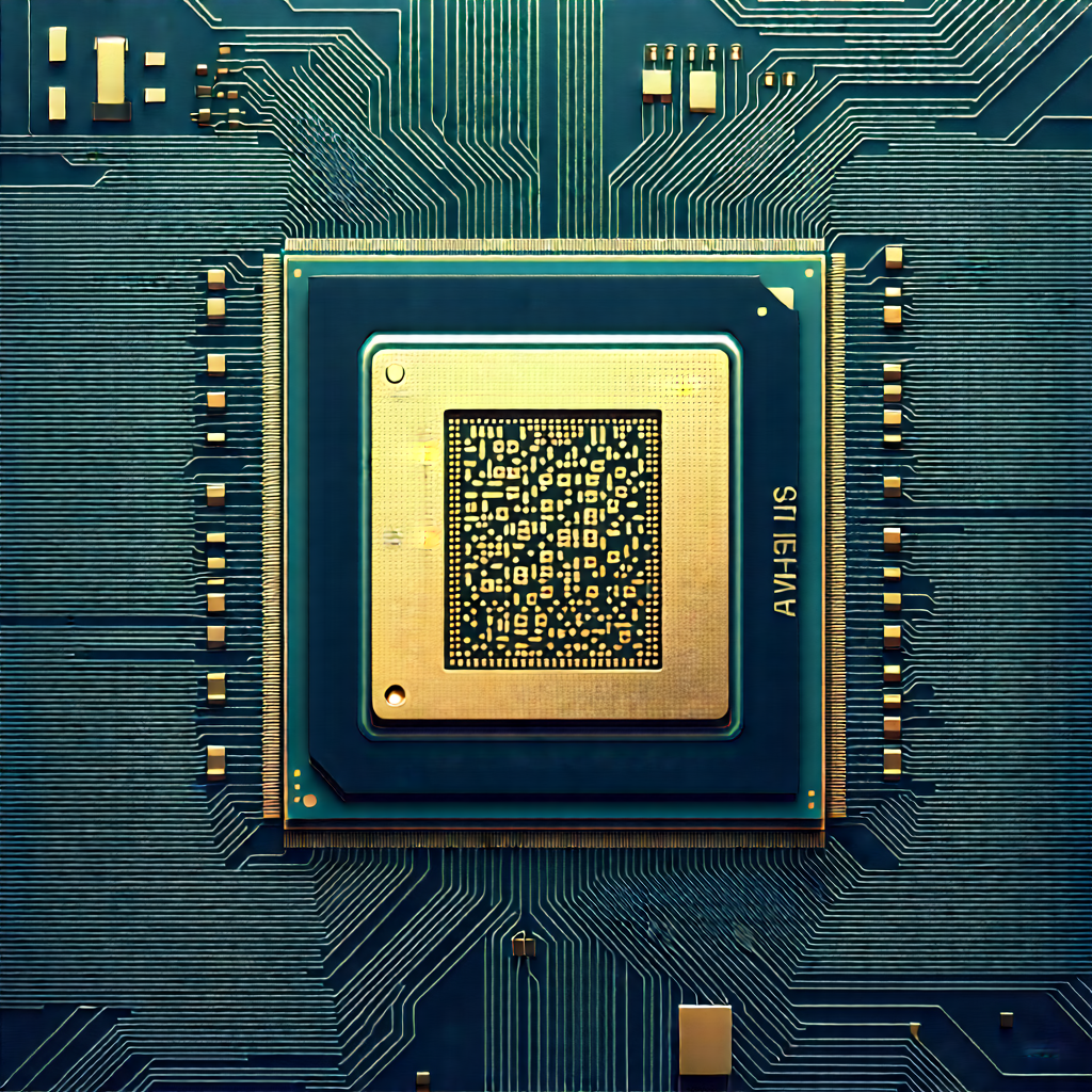 Close-up of microprocessor