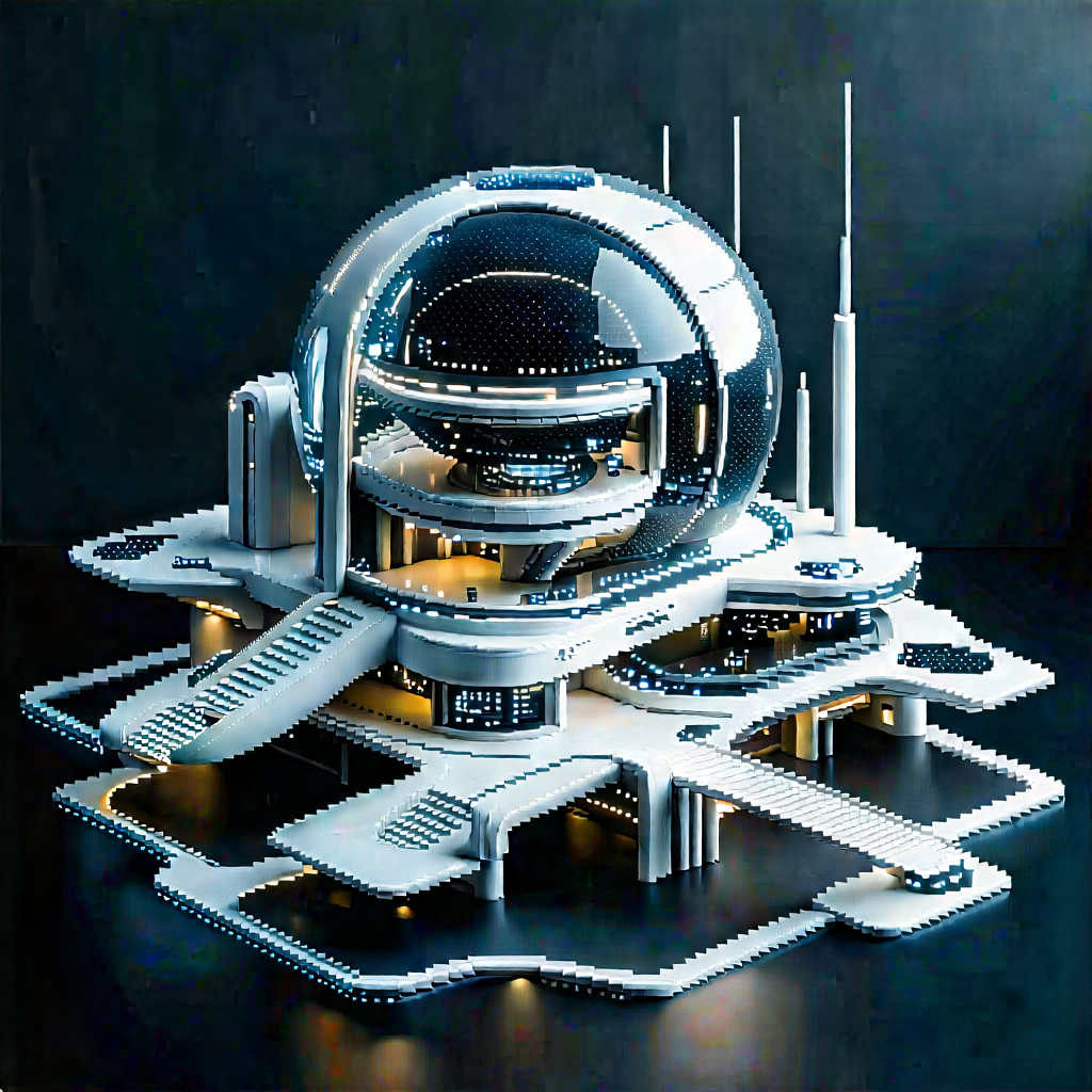 Futuristic Innovation Hub With Futuristic Building