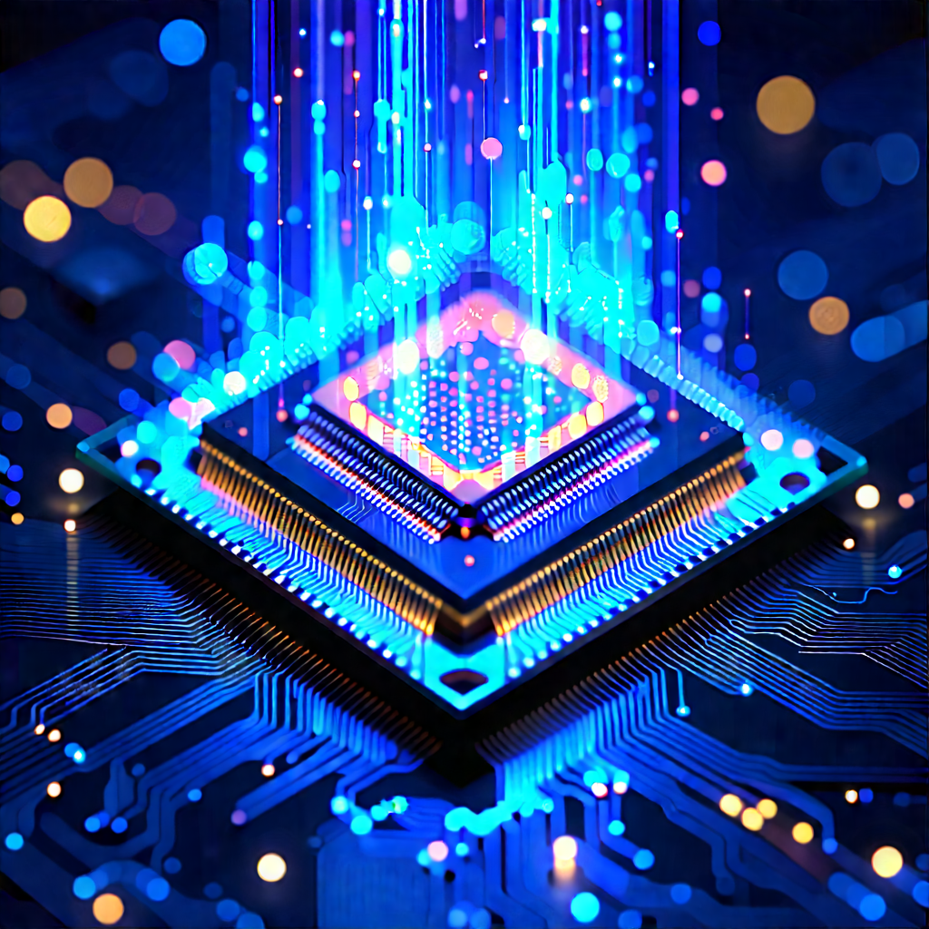 Microchip with holographic projection