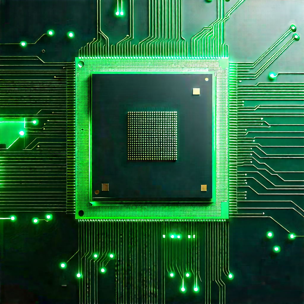 Close-up of microprocessor