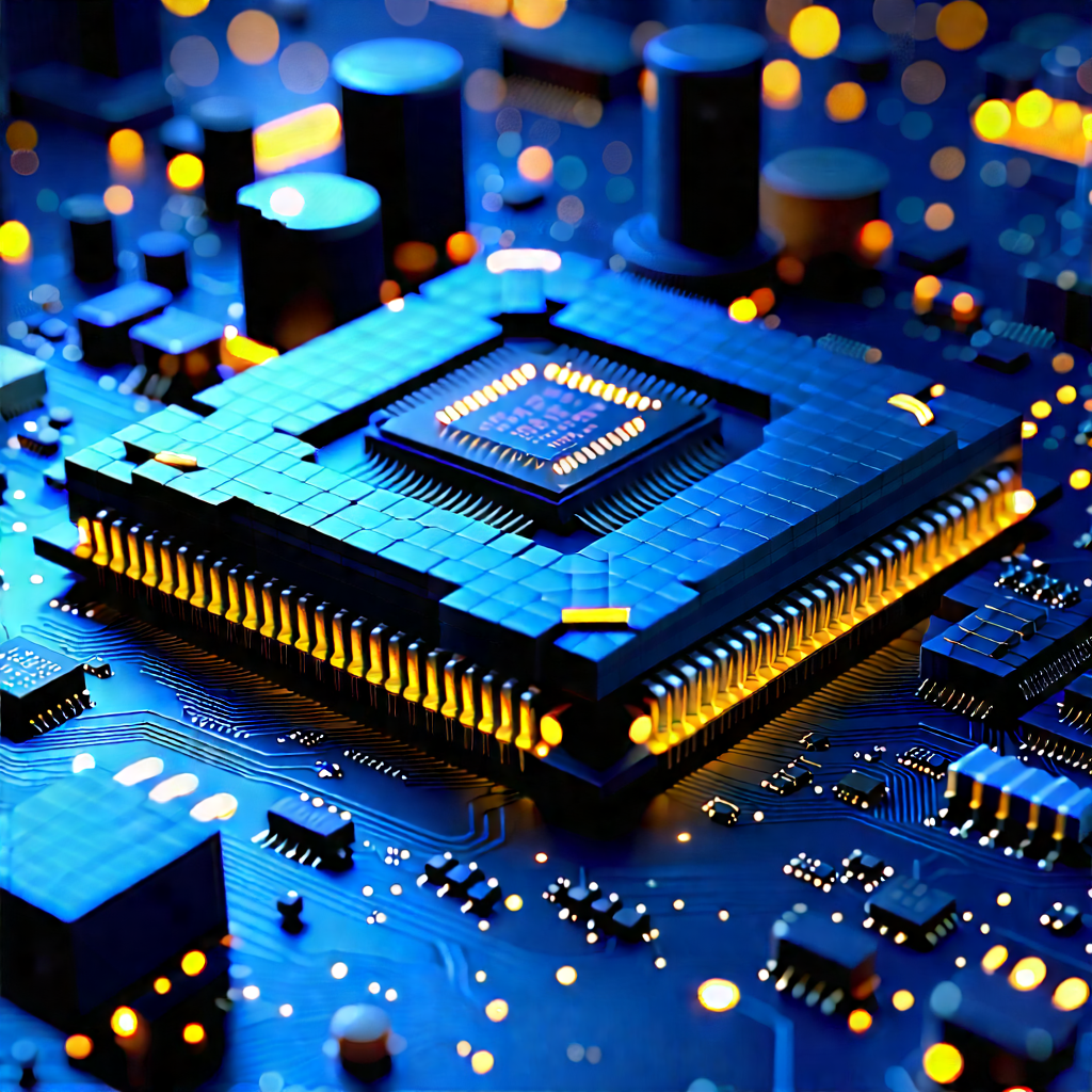 Close-up of electronic circuit