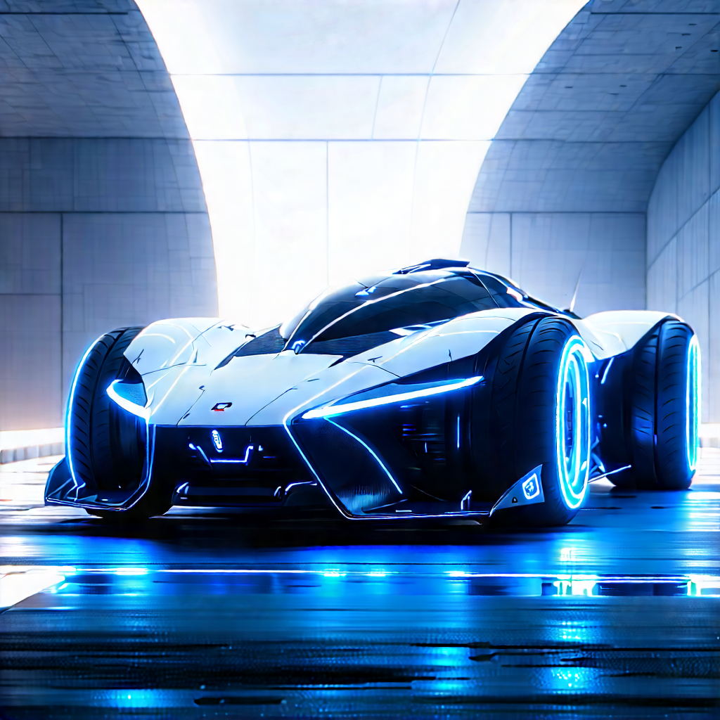 Innovative Electric Vehicle (design:1.25) With Futuristic Driving