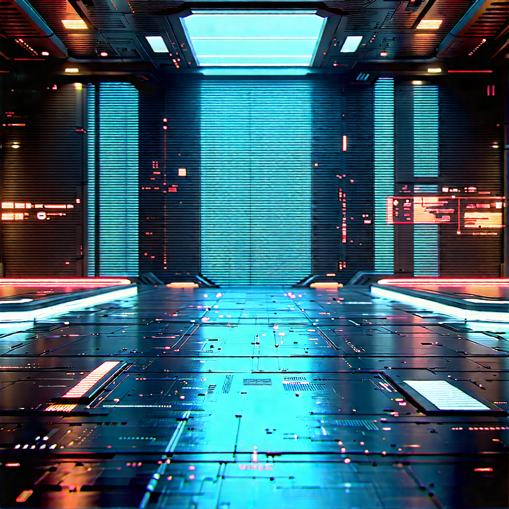 Futuristic digital workspace