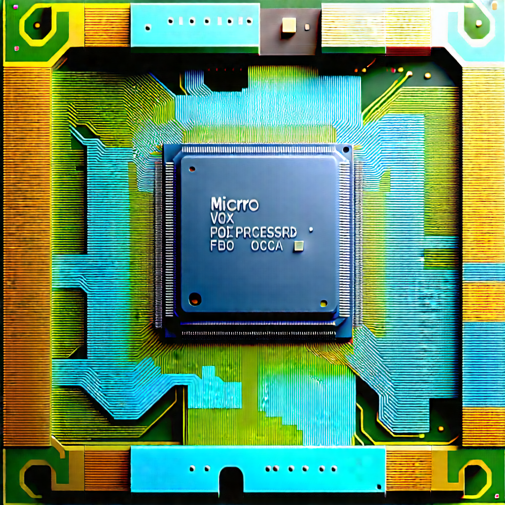 Close-up of microprocessor