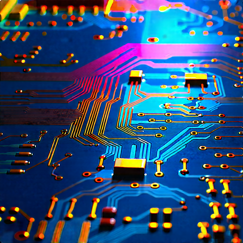 Close-up of electronic circuit