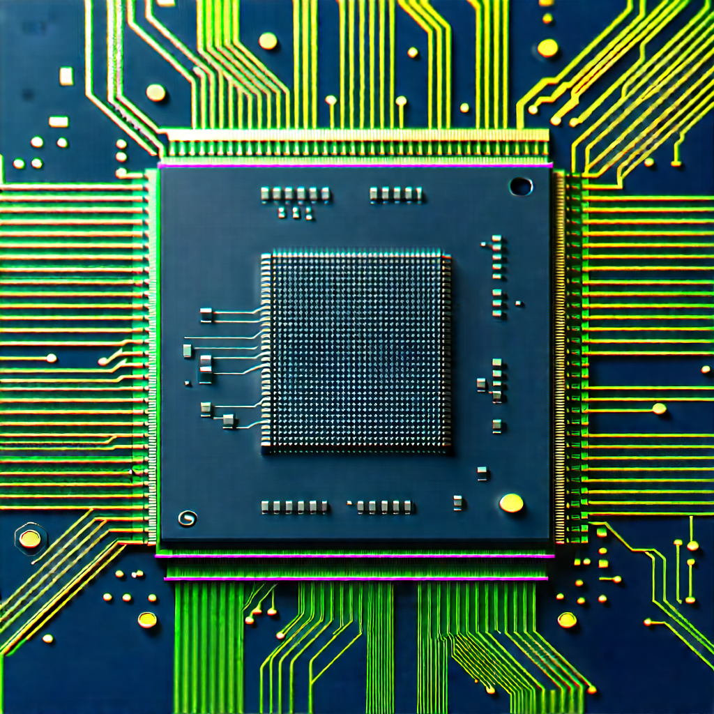 Close-up of microprocessor