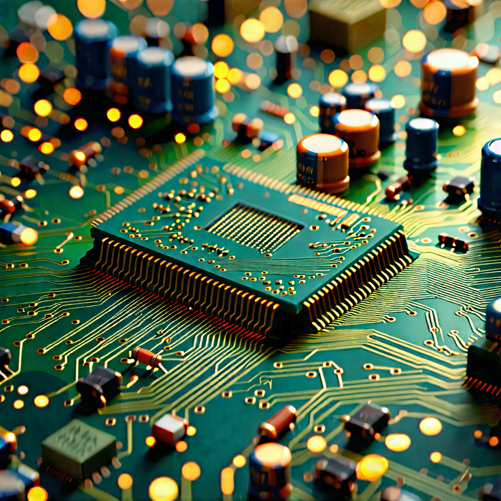 Close-up of electronic circuit