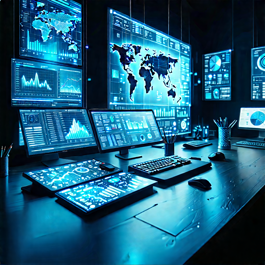 Financial technology in tech office