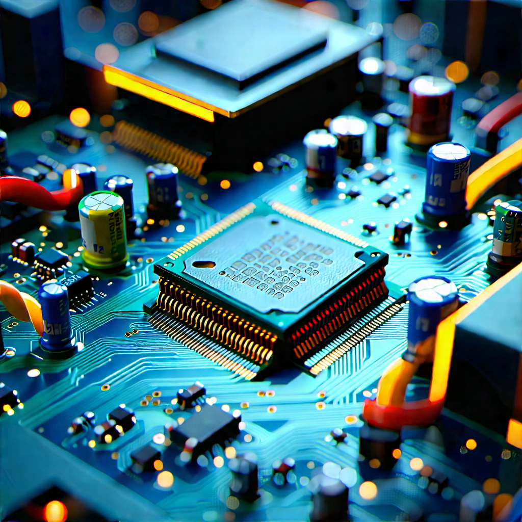 Close-up of electronic circuit