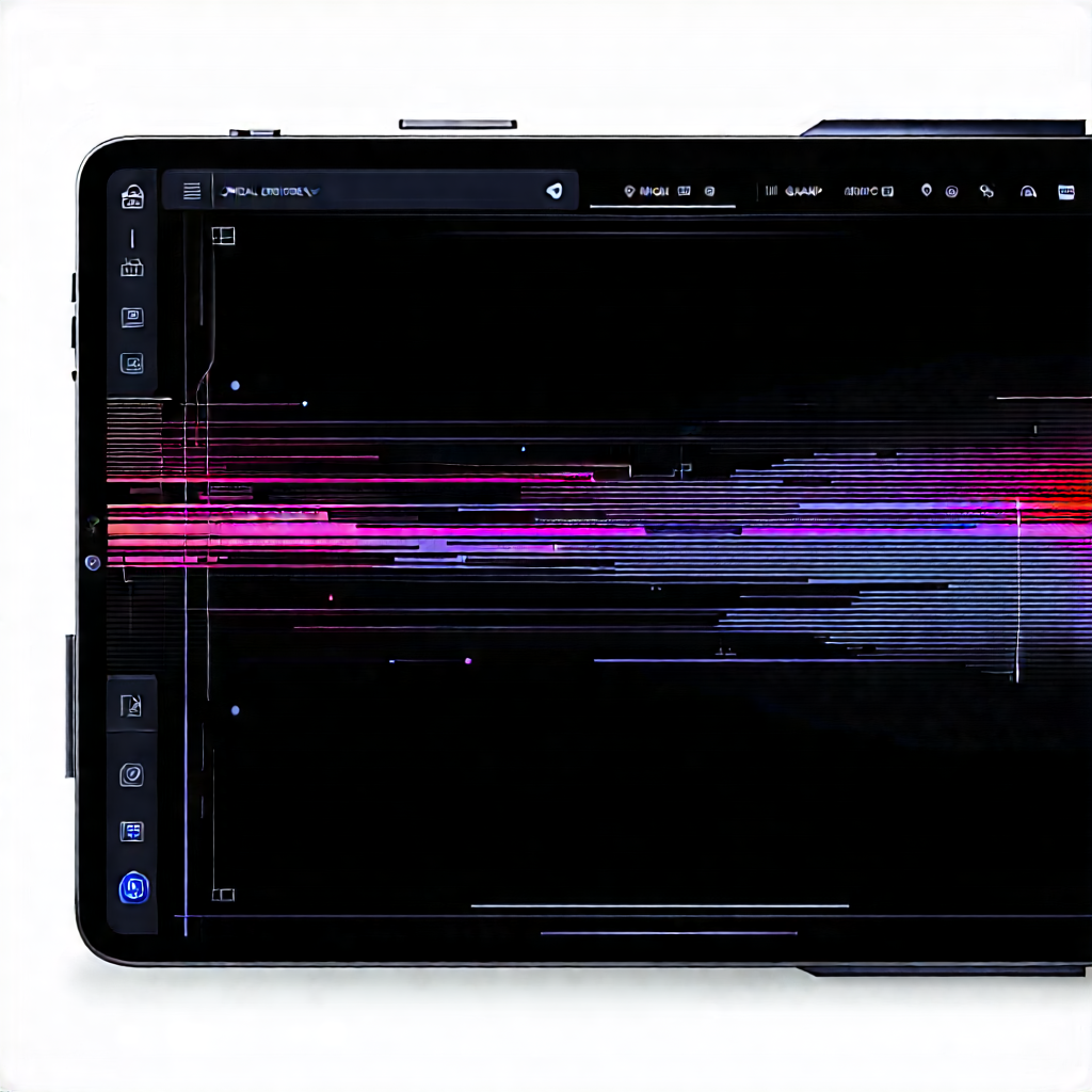 Tablet With User Interface With Close-up Tablet