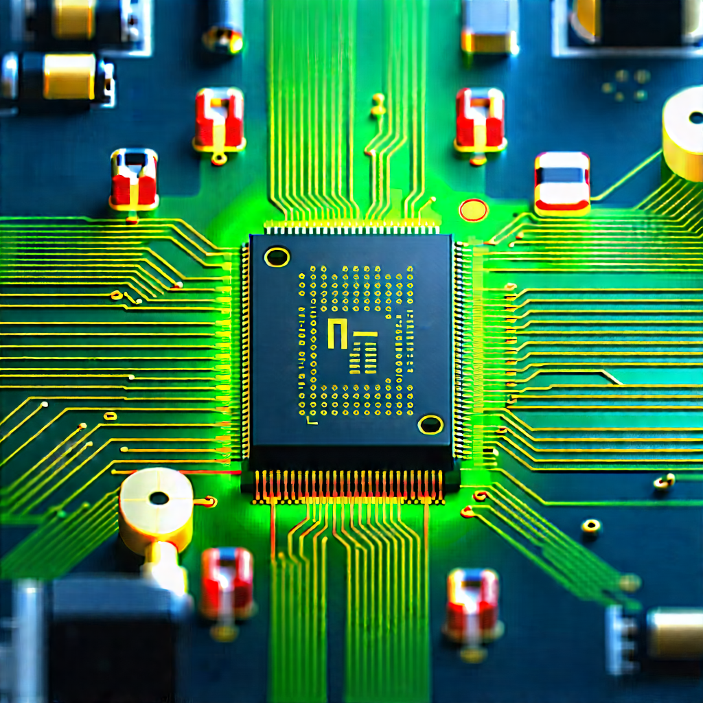 Close-up of electronic circuit