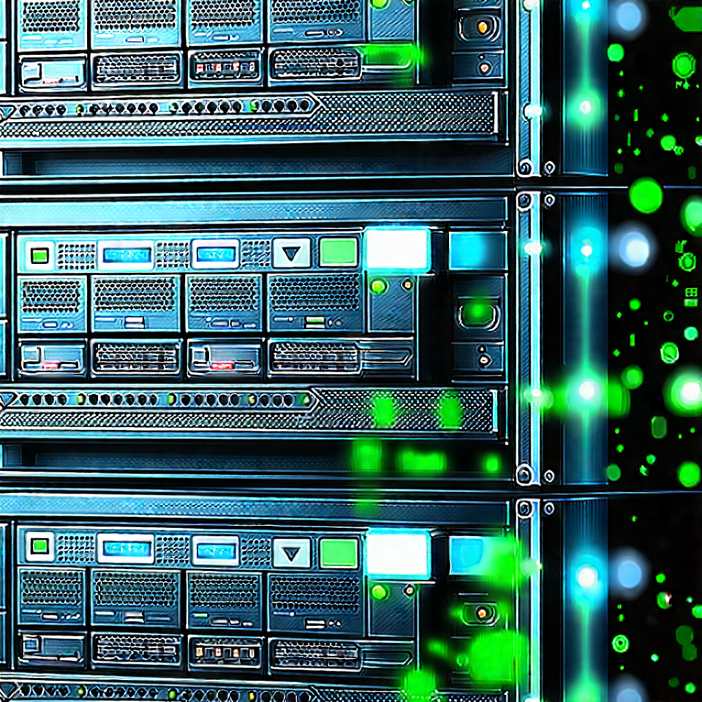Server rack with digital particles