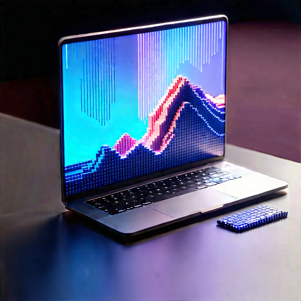 Laptop With Streaming Content With Laptop Computer