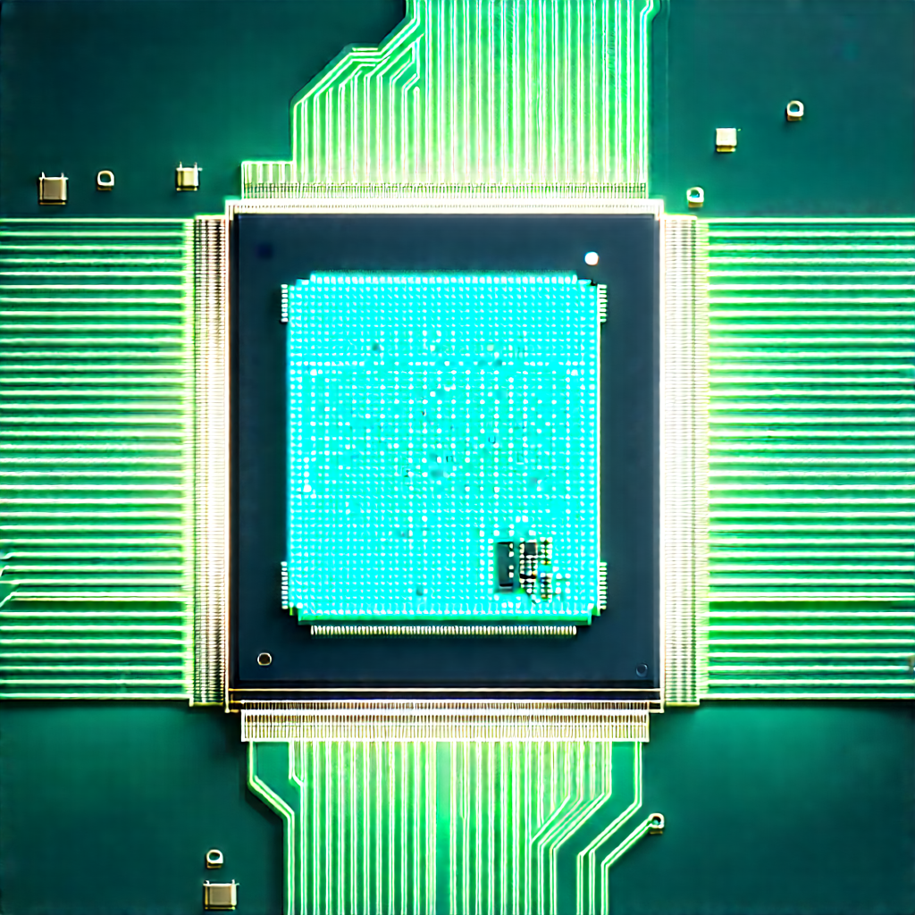 Close-up of microprocessor