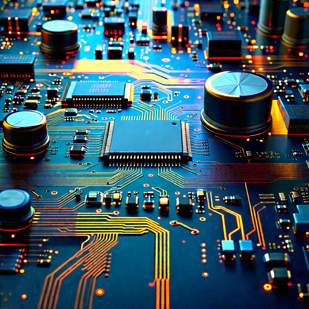 Close-up of electronic circuit