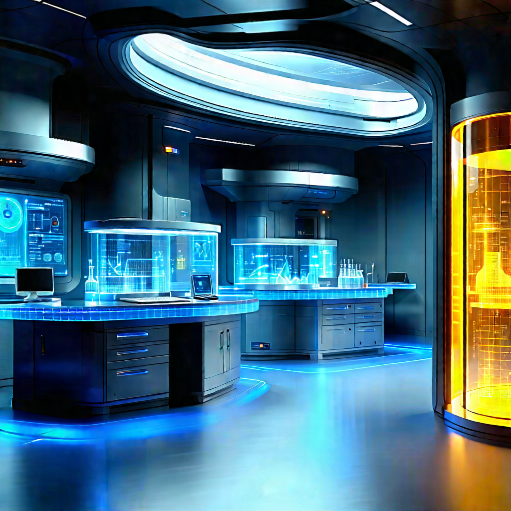 (futuristic:1.1) research laboratory