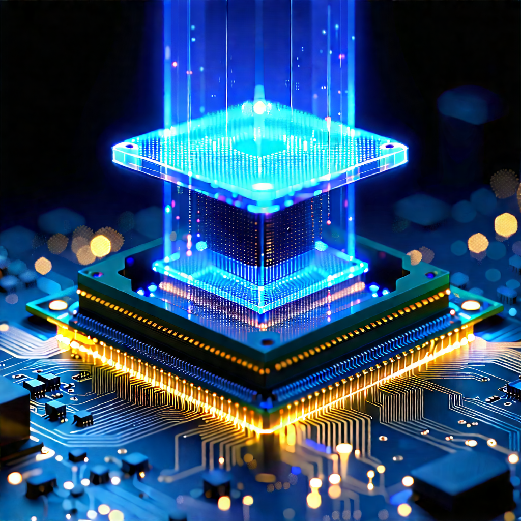 Microchip with holographic projection