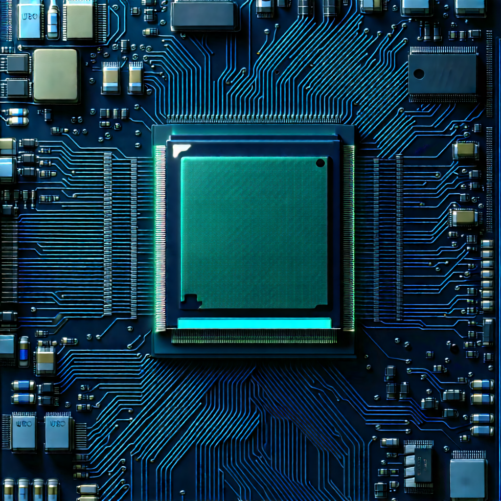 Close-up of microprocessor