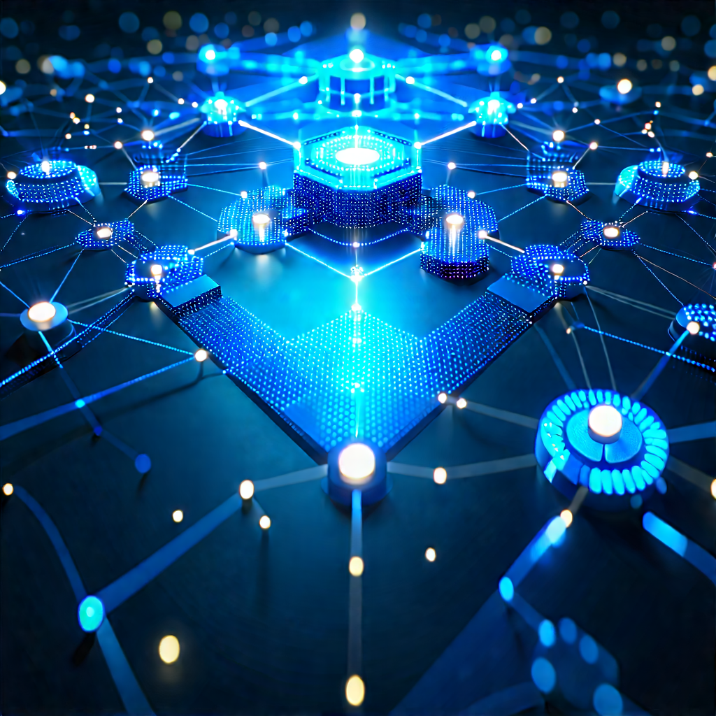 Blockchain Network Visualization With Image, There