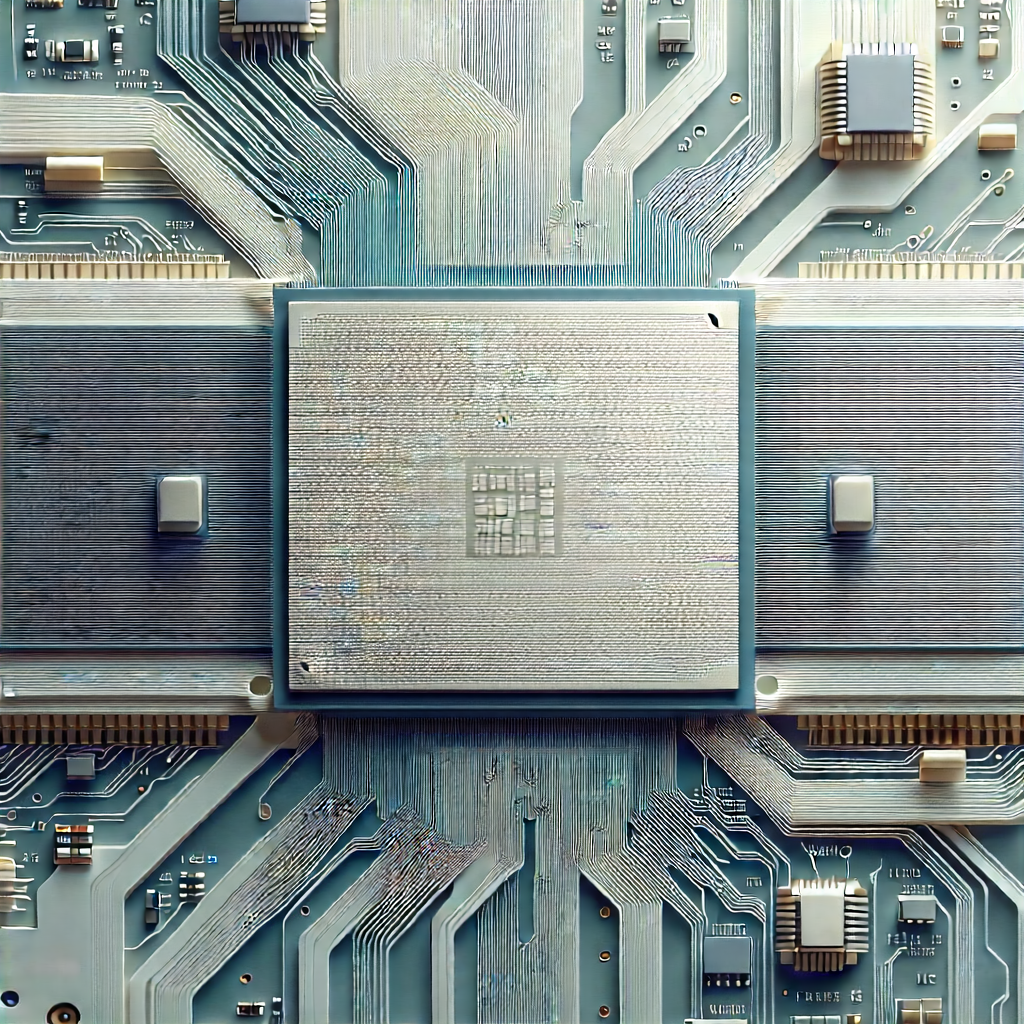 Close-up of microprocessor