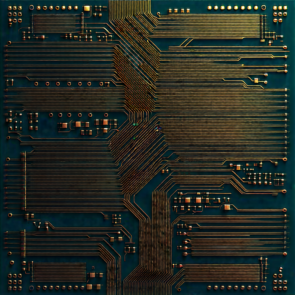 Circuit board with digital particles