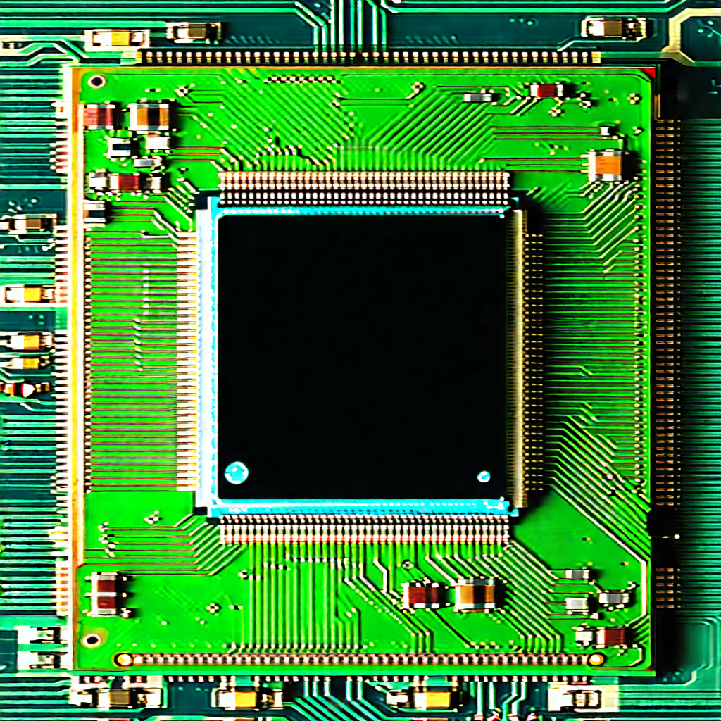 Close-up of microprocessor