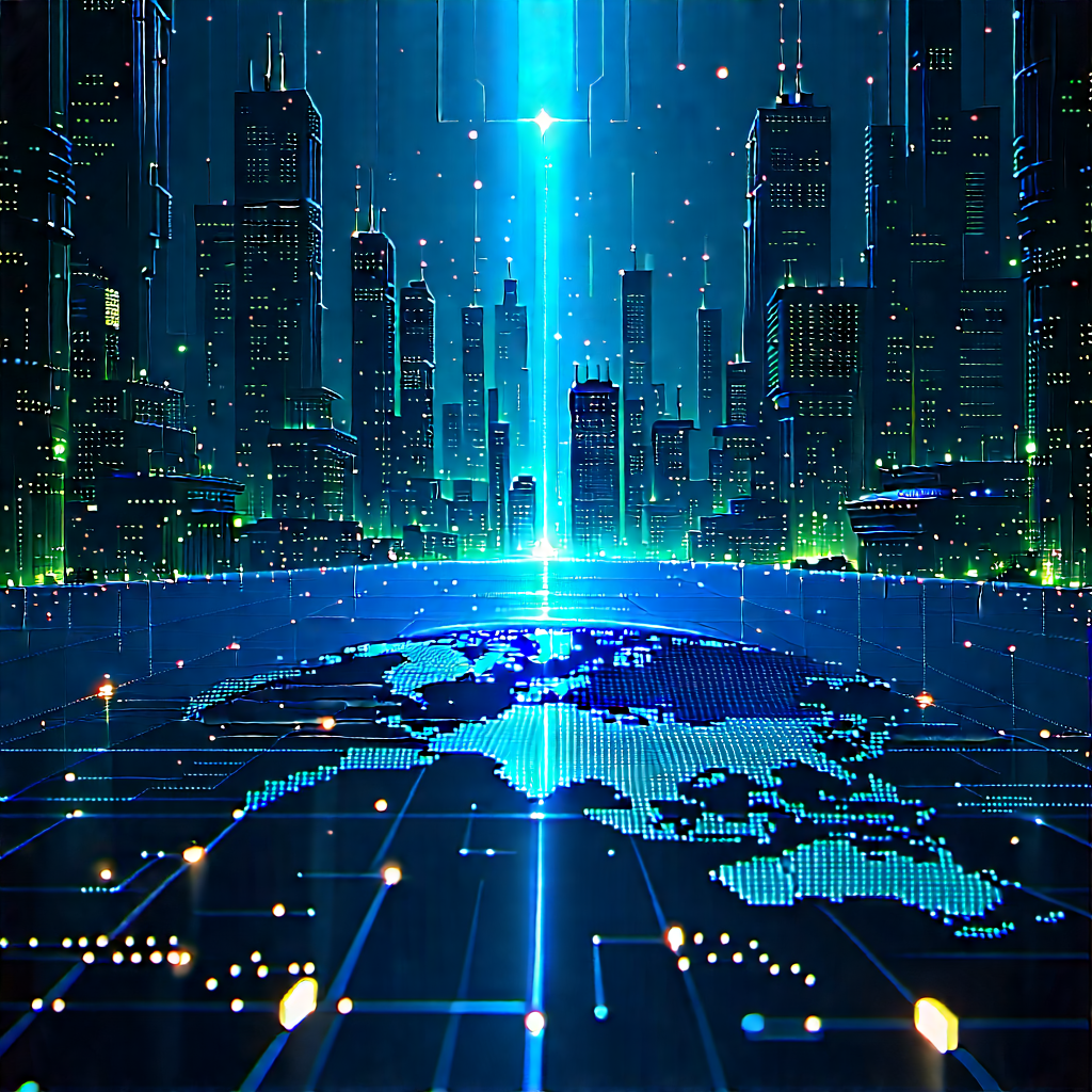 Big Data Visualization With Futuristic Cityscape