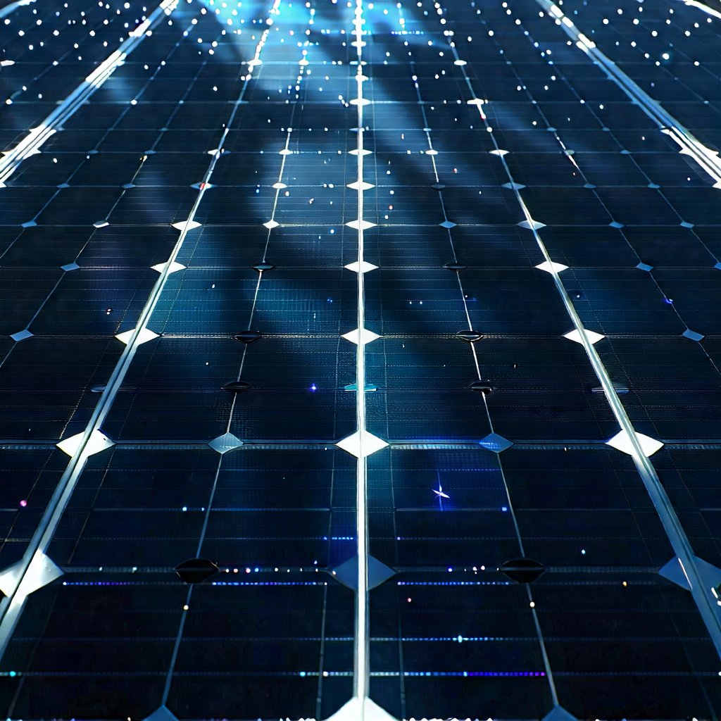 Solar Panel With Holographic Projection With Black White