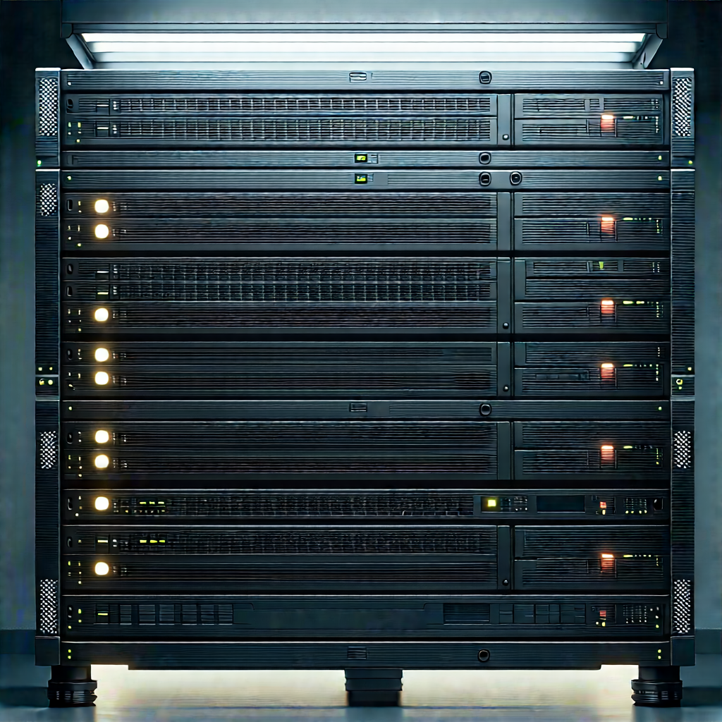 Server rack with digital particles
