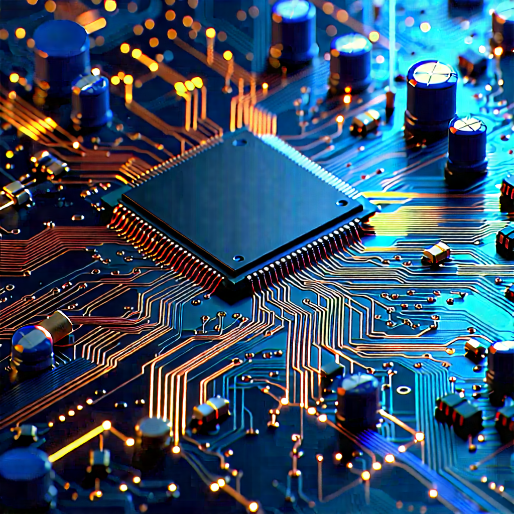 Close-up of electronic circuit