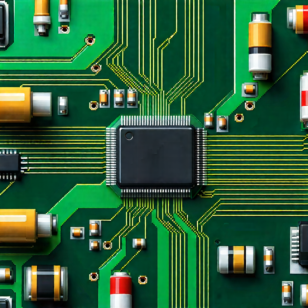 Close-up of electronic circuit