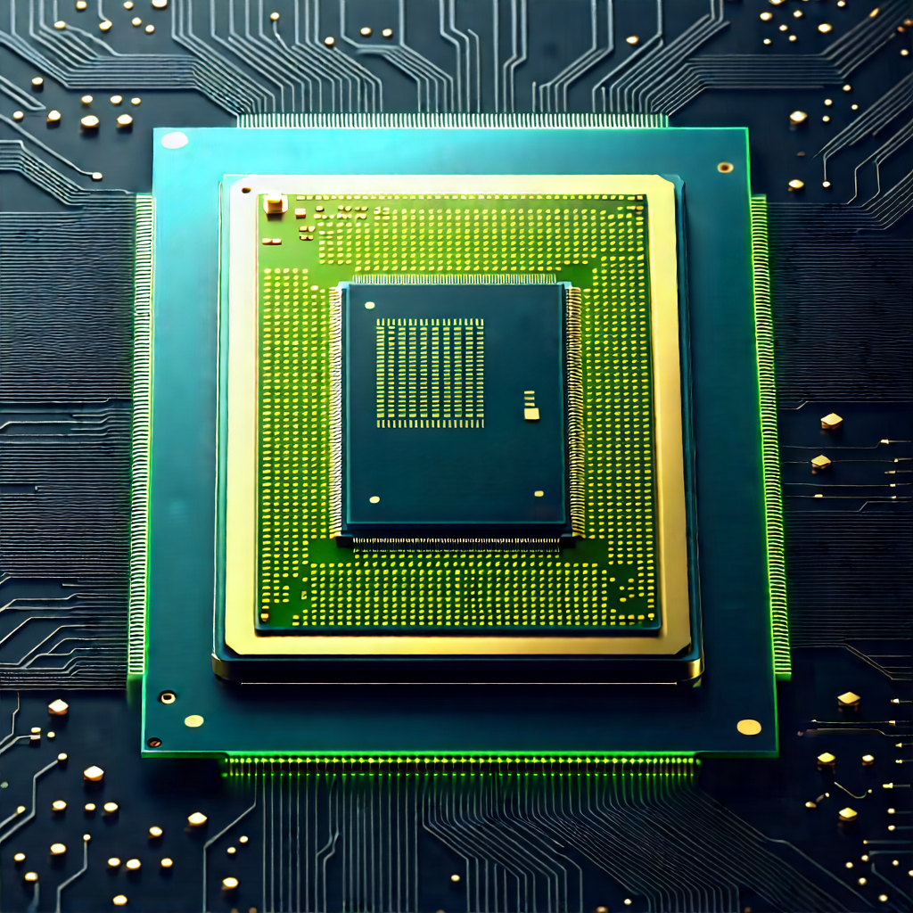 Close-up of microprocessor