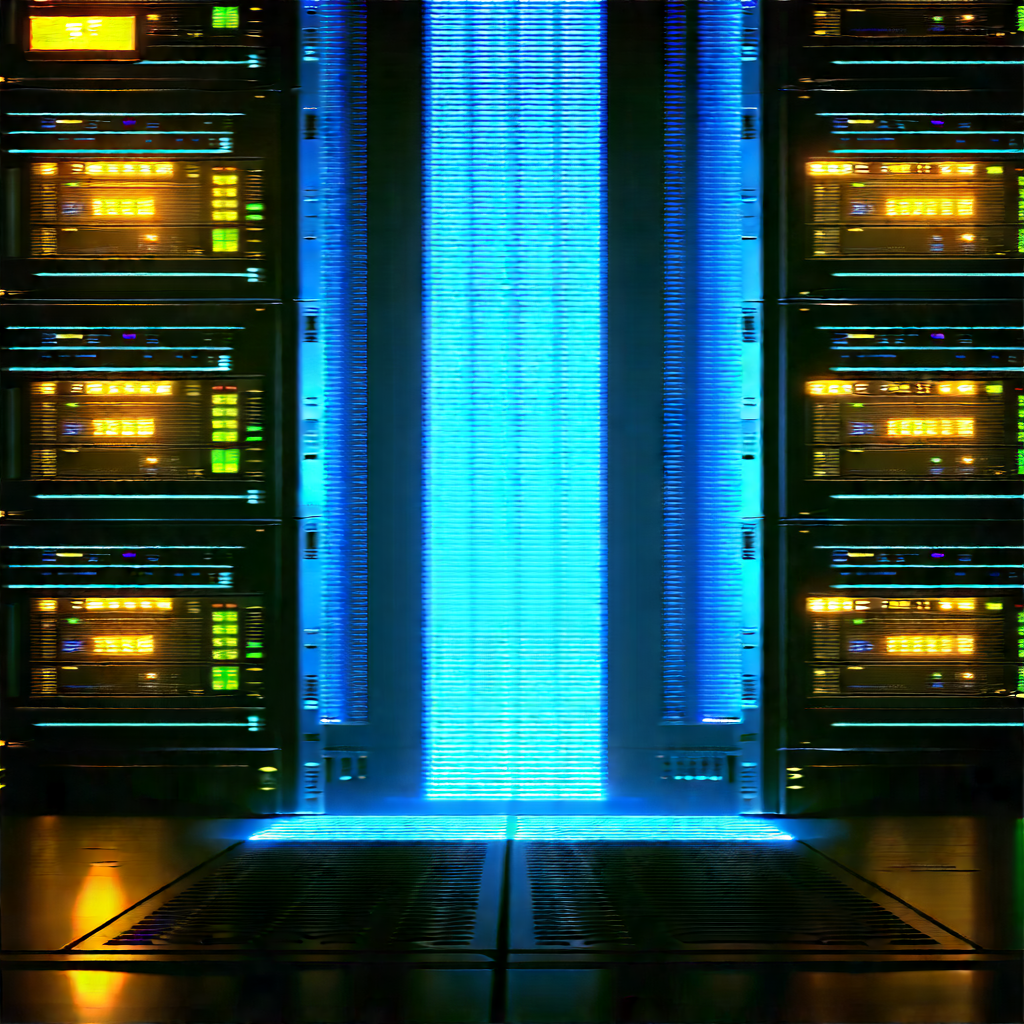 Server rack with holographic projection