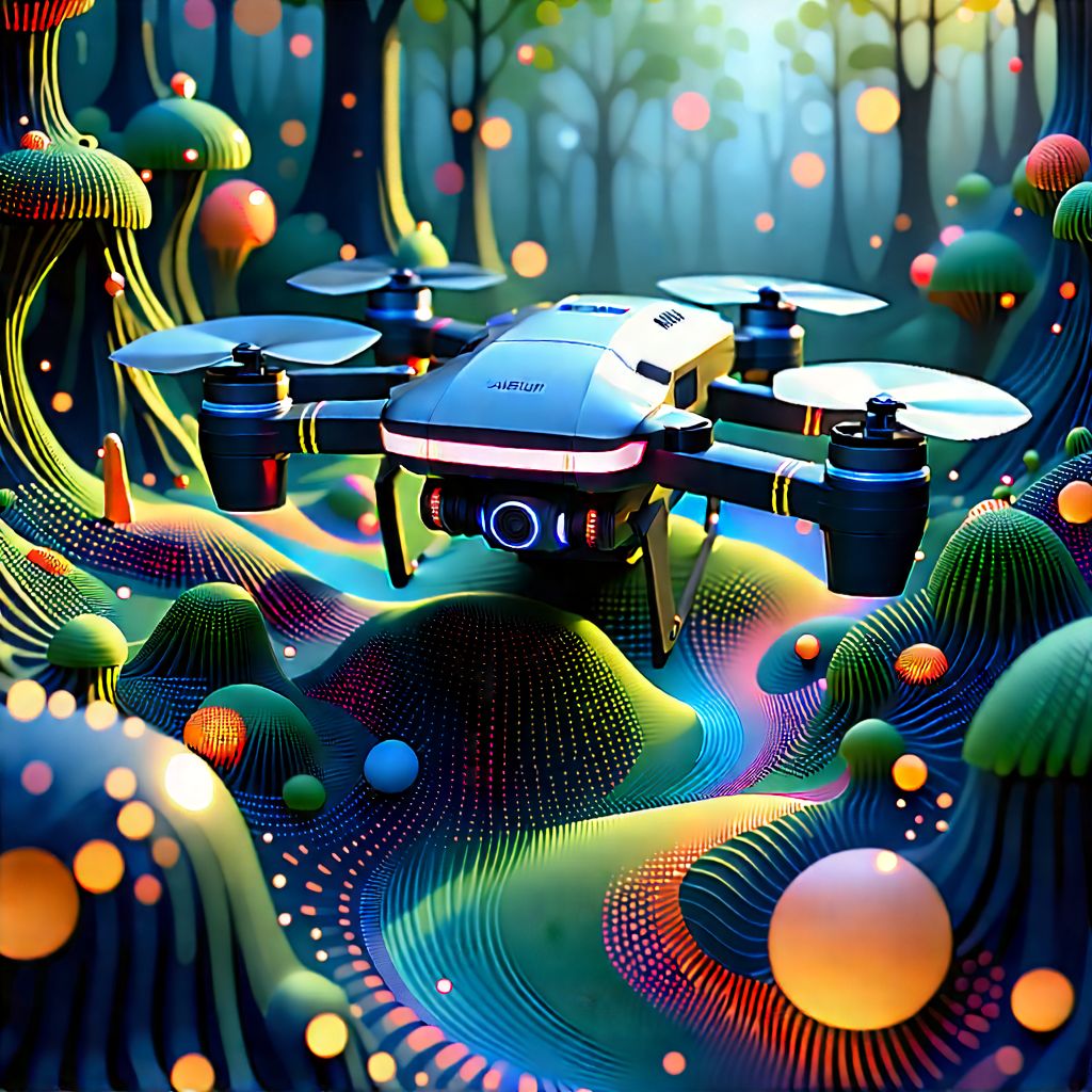 Drone With Streaming Content With Image, There