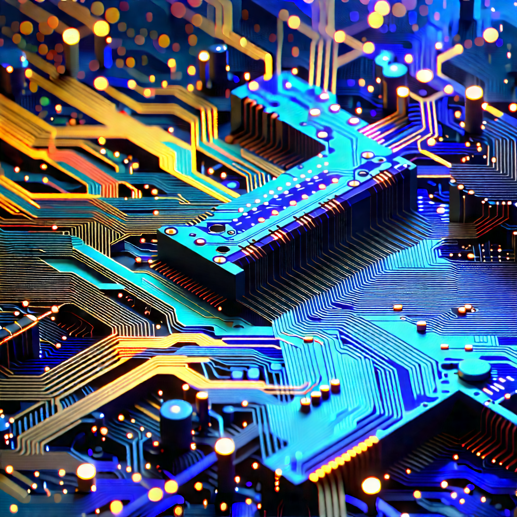 Close-up of electronic circuit