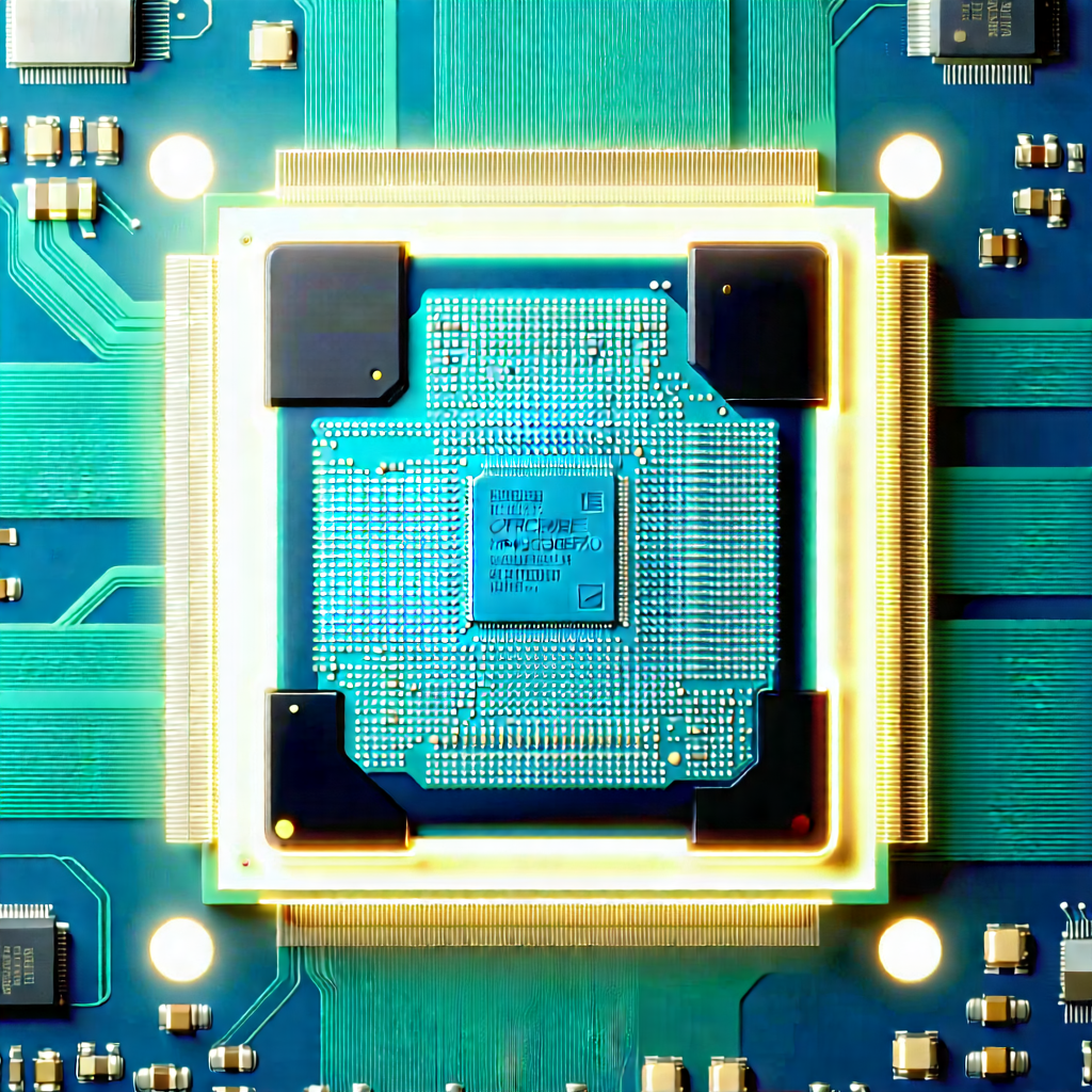 Close-up of microprocessor