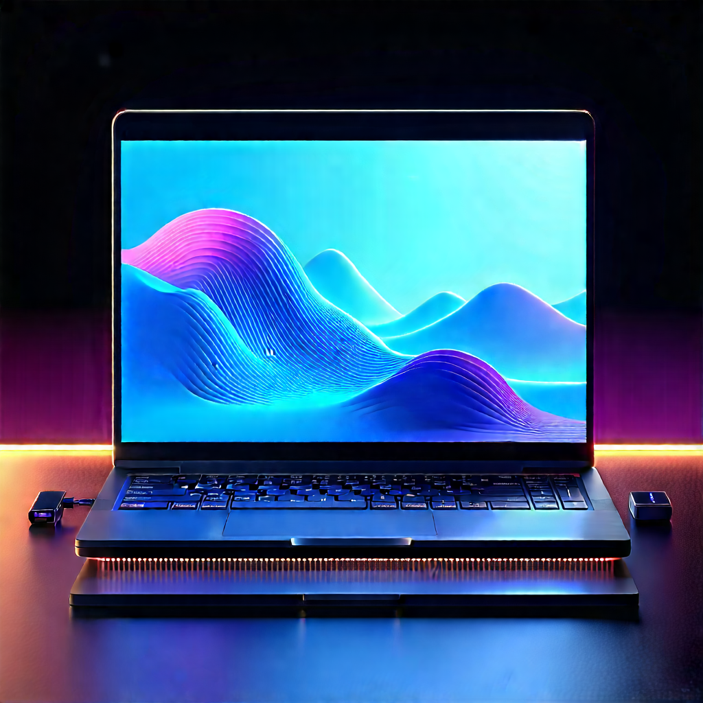 Laptop With Streaming Content With Laptop Computer