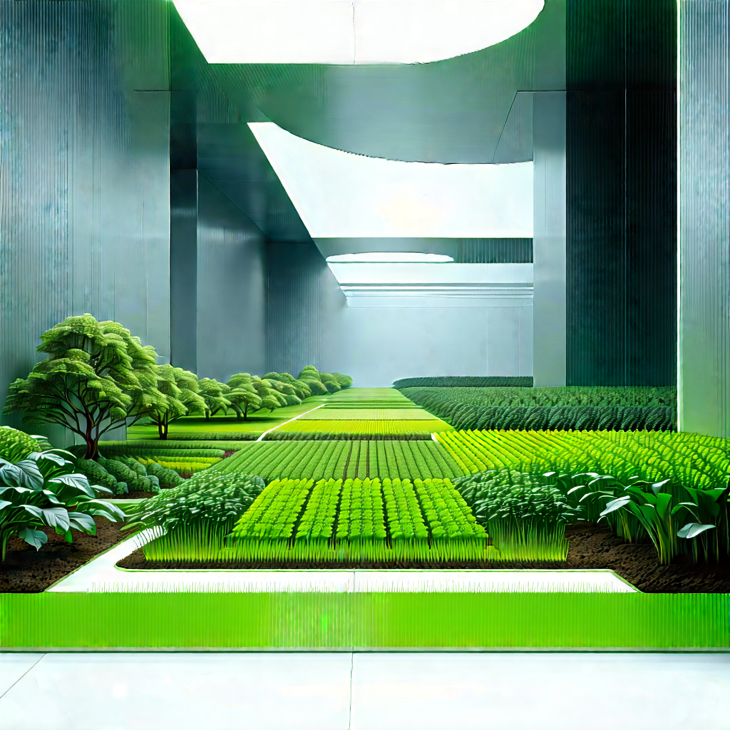 Agricultural Technology In Tech Office With Image, There