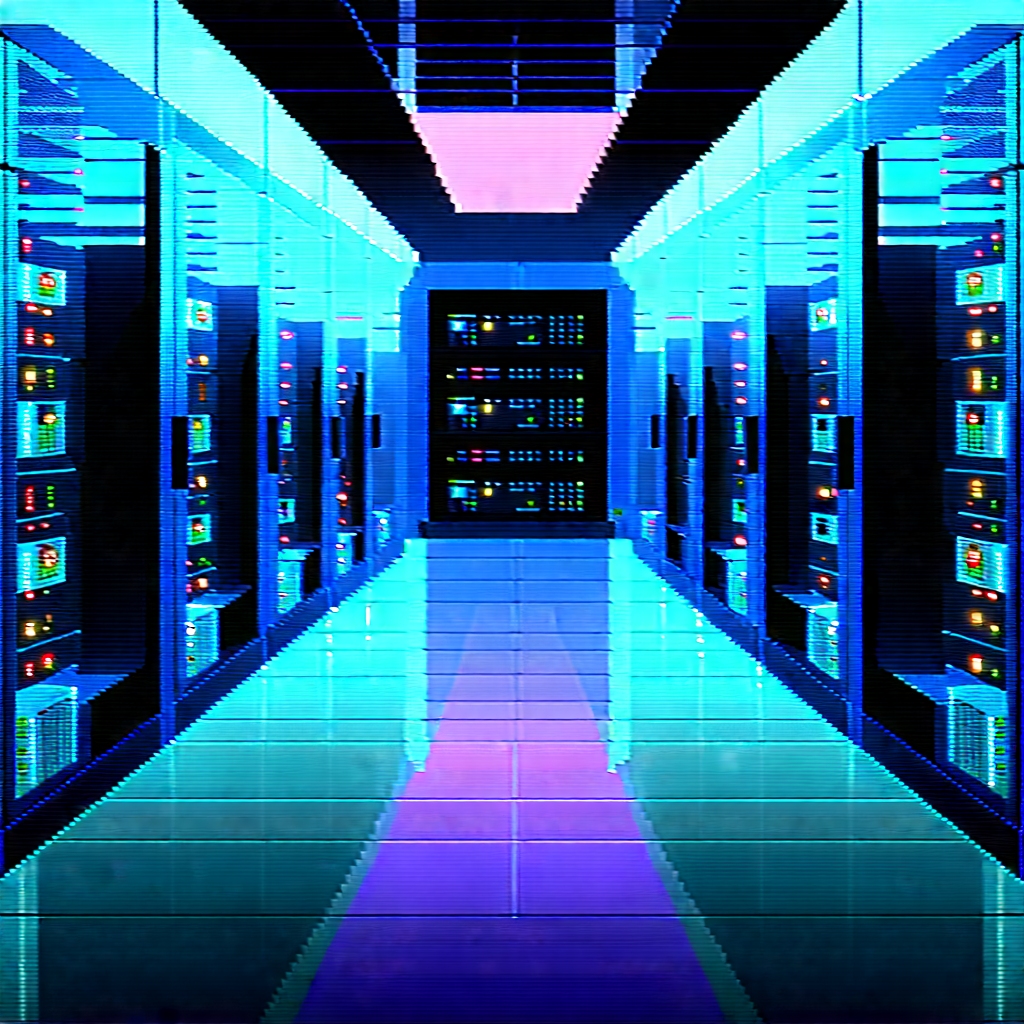 (futuristic:1.19) server room