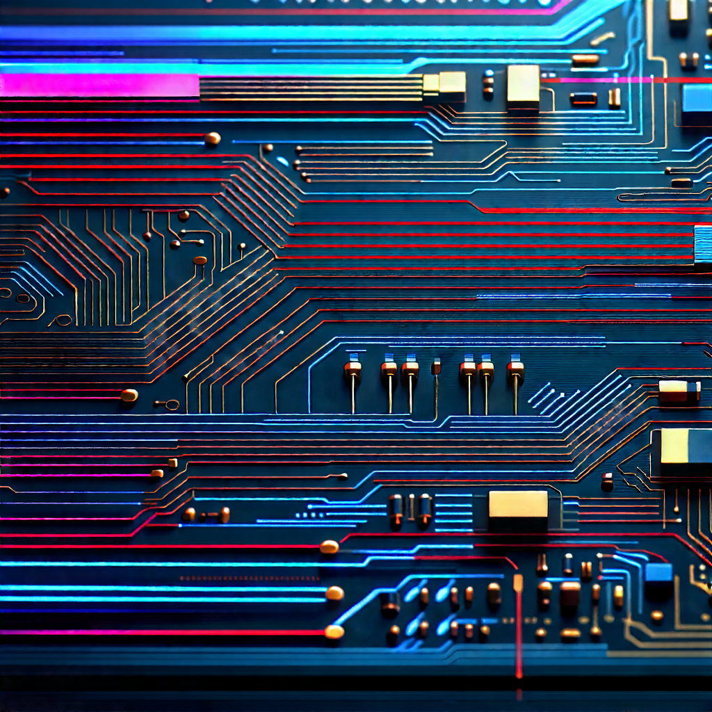 Close-up of electronic circuit