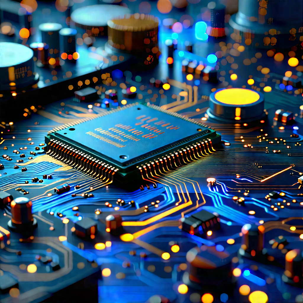 Close-up of electronic circuit